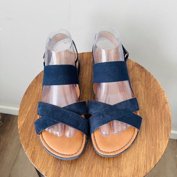 BOC Black Fabric Strappy Slingback Sandals Women’s Size 8 - Picture 3 of 10